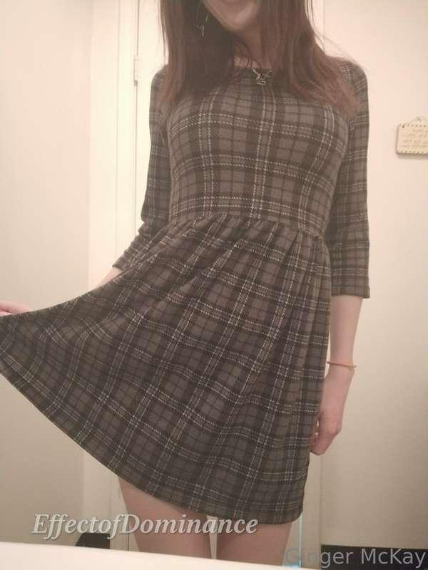 Would you fuck me in this? Bend me over, lift my dress, and ..