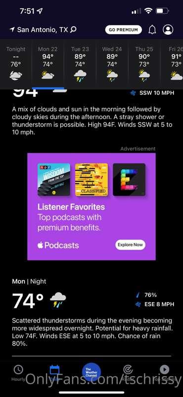 I’m gonna be looking at the forecast and checking out the fl..