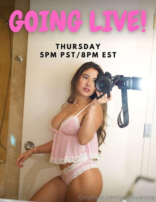 I'm going LIVE this Thursday!💋💋💋 Who's coming?! 💗
