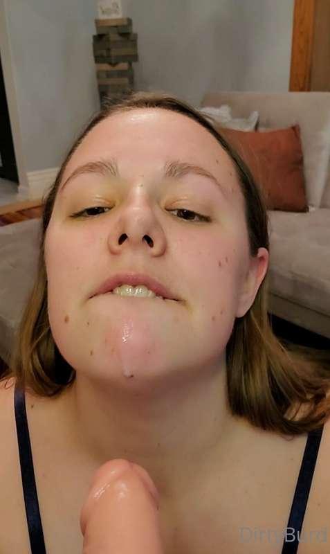 POV: Sloppily sucking your cock as I look up at you and then..