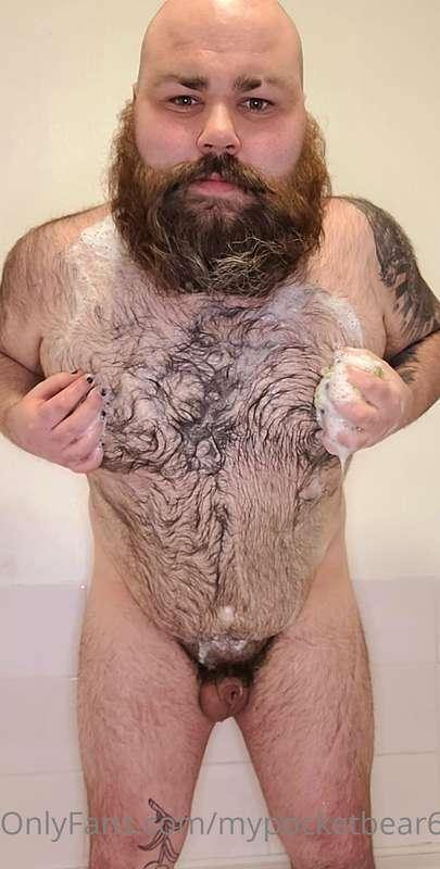 Having fun in the shower, getting all soaped up. Do you want..