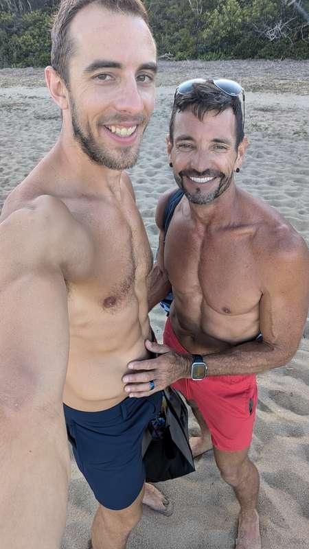 The smiles of our post-playtime in the sand with @xdeanhunte..
