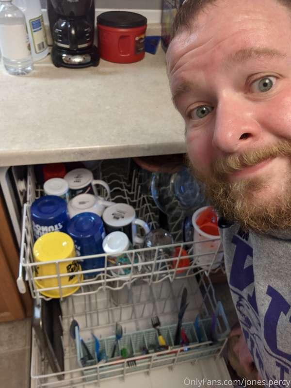Unloading the dishwasher this morning!