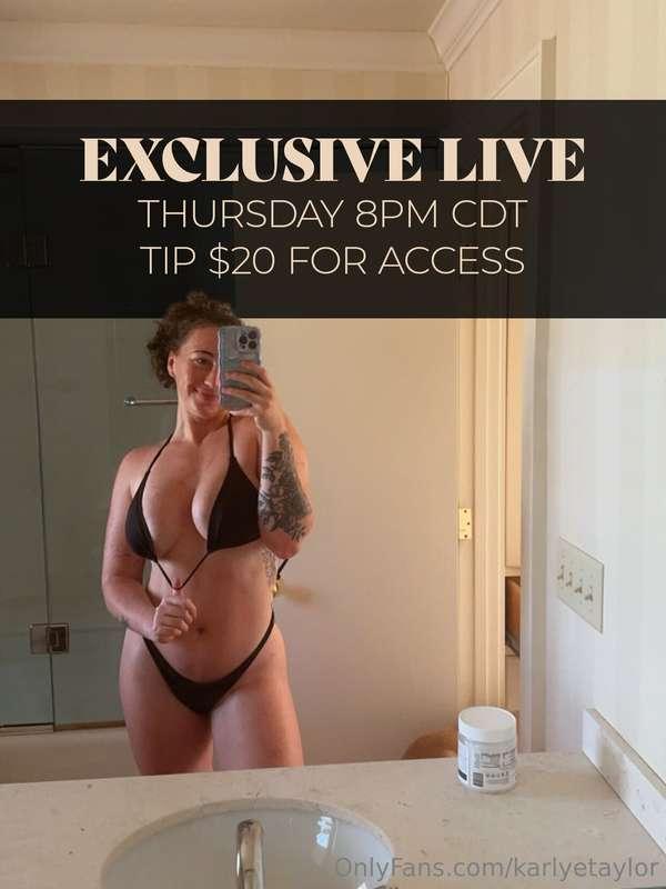 **EXCLUSIVE LIVE SESH** is cumming this Thursday at 8PM CDT...