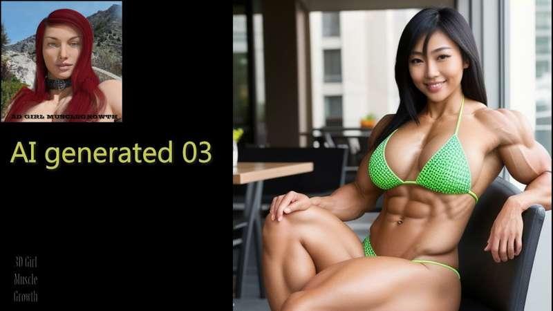 ai generated asian bodybuilder girls