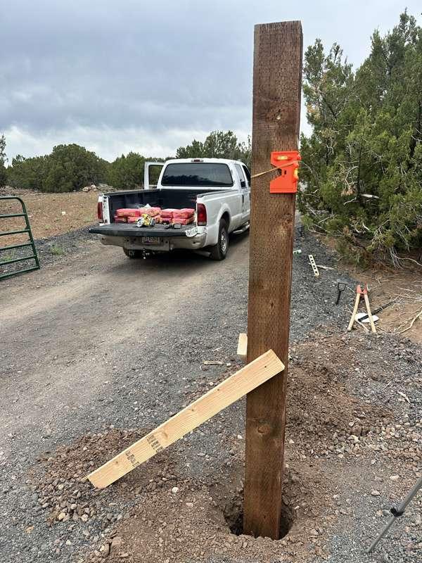 Got the fast setting concrete. Let’s set these posts! 