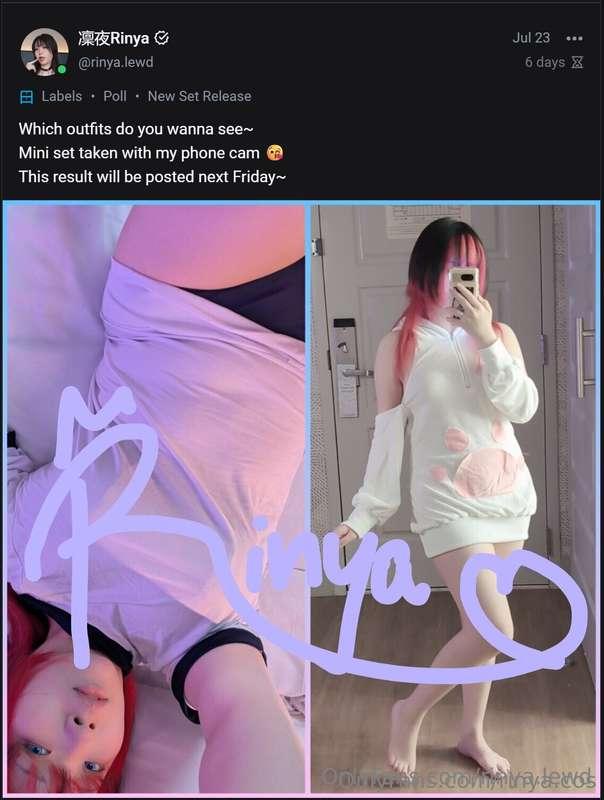 Pick for my next set poll is now available! -> @rinya.lewd T..