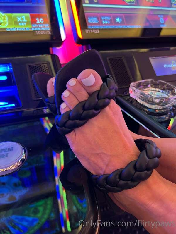 About on the town showing off white toes 🤗
