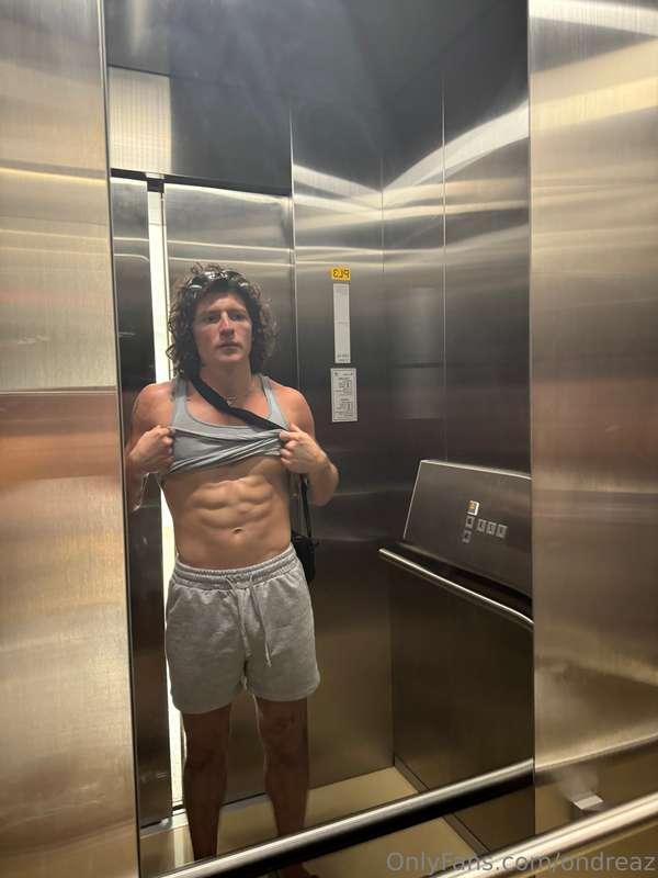 What would you do if you walked in the elevator and I was ju..