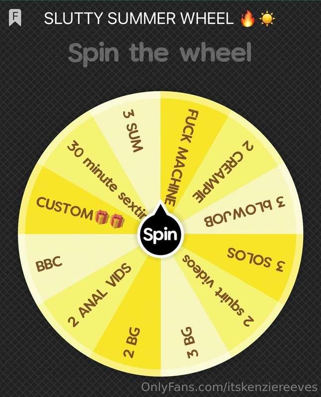 NEW SPIN THE WHEEL!! 🔥☀️Let’s make this a slutty summer!!😍☀️..