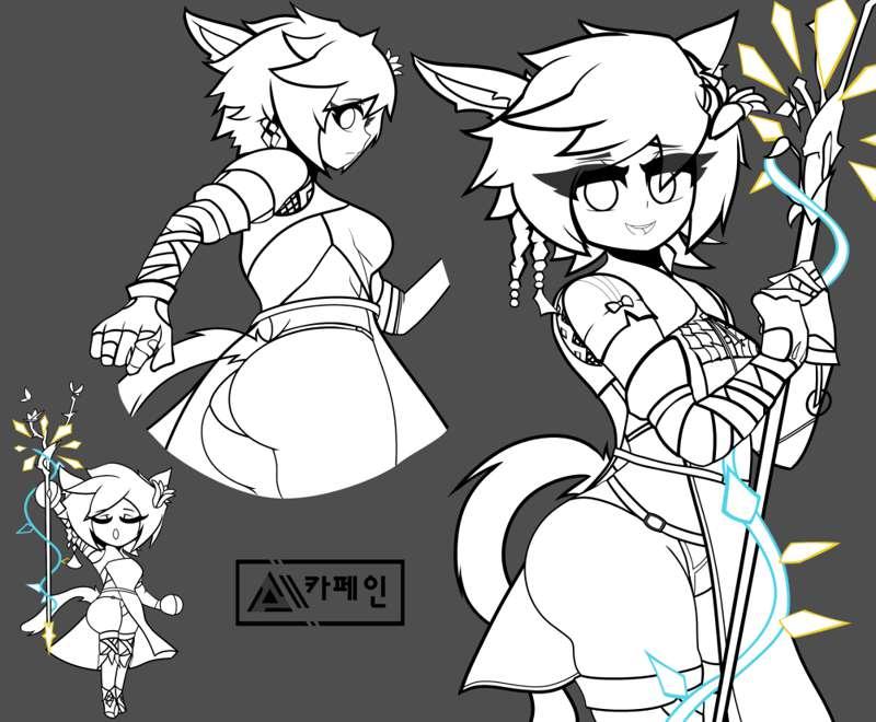(WIP 3) pineapple white mage