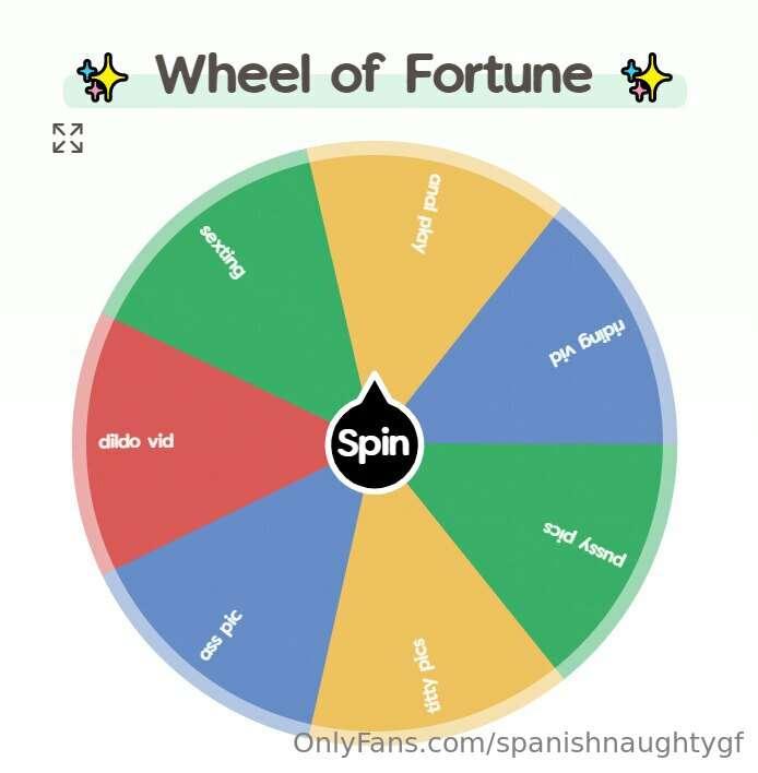 ***LET'S SPIN A WHEEL***

1 spin: 10$
2 spin: 20$
3 spins: 3..
