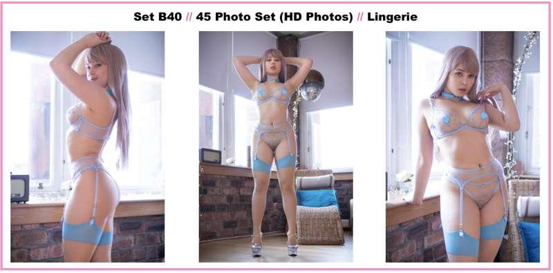 New set, blue lingerie, released! B40