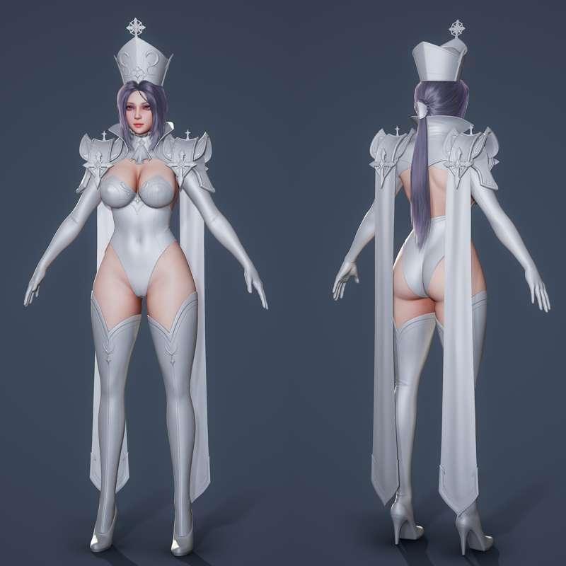 High Priestess WIP - Retopology/UV/Baking is done!