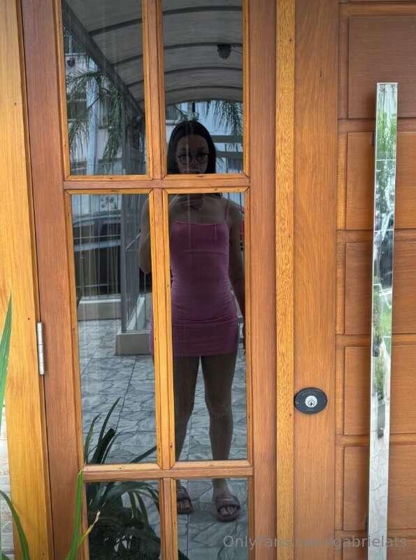 u see me standing at ur door wearing this ... whats the firs..