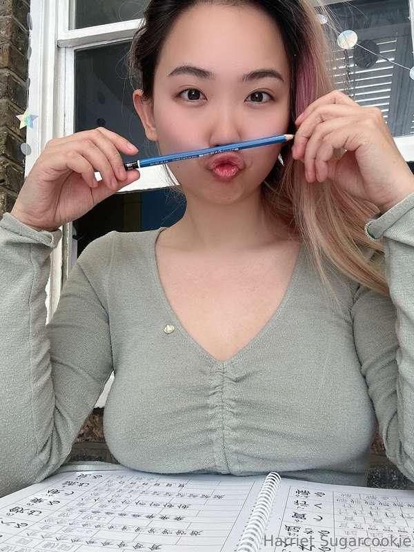 That's me doing my Japanese homework