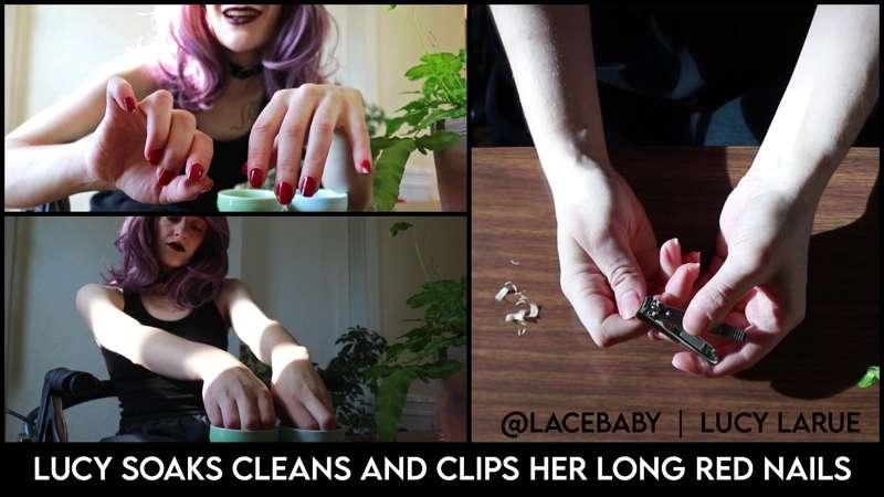 “Lucy Soaks Cleans and Clips Her Long Red Nails” 
(19 mins, ..