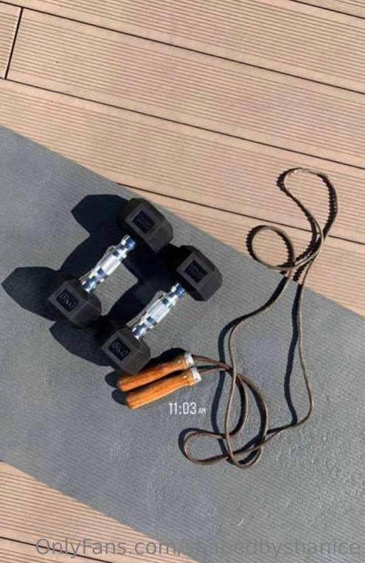 Did a HIIT workout! Jumping rope has been one of my favorite..