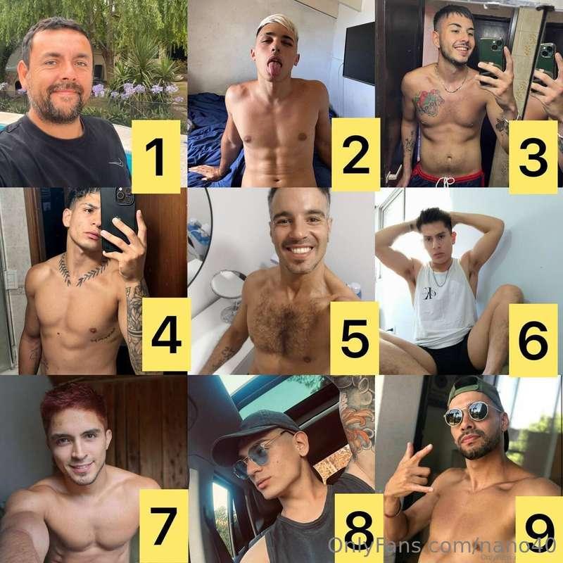 1 @maturedbearjuan 2 @SANTIHOTT32  3 @toritoj 4 @francbafree..