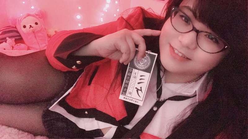 Here's Part 1 of my Kakegurui cosplay set to ease into naughty-posting again! 

Just in case you were wondering what Yumeko Jabami would look like with glasses and bedhead!! x3 

Sorry for the wait! I've been working myself a little too hard and I've been trying to give myself more time for self-care. If you miss me, remember I'm always active on my other sites too! 

♡♡♡ To make it up to you guys I'm having a sale for the next 48 hours!! ♡♡♡
♡ Part 2 and 3 are gonna be even more spice!! &gt;//&lt; ♡ #fyp