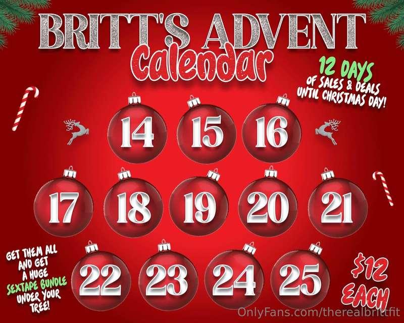 🎁 BRITT'S PORN ADVENT CALENDAR 🎄PRE-RELEASE CHANCE! ✨ Tip $1..