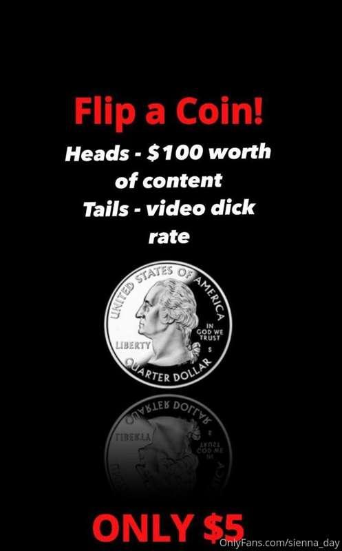 𝗣𝗮𝘆 $5 to Flip a 𝗰𝗼𝗶𝗻 🪙 🤸🏾‍♀️ flip the coin for a 𝗕𝗜𝗚 𝗪𝗜𝗡 🥵!..