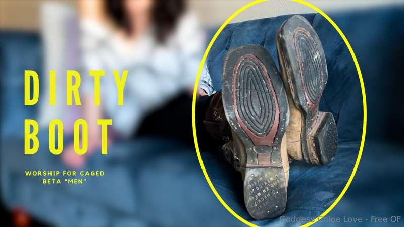 🔐 Muddy Boot Worship for Submissive Caged betas 😈hey l0sers...