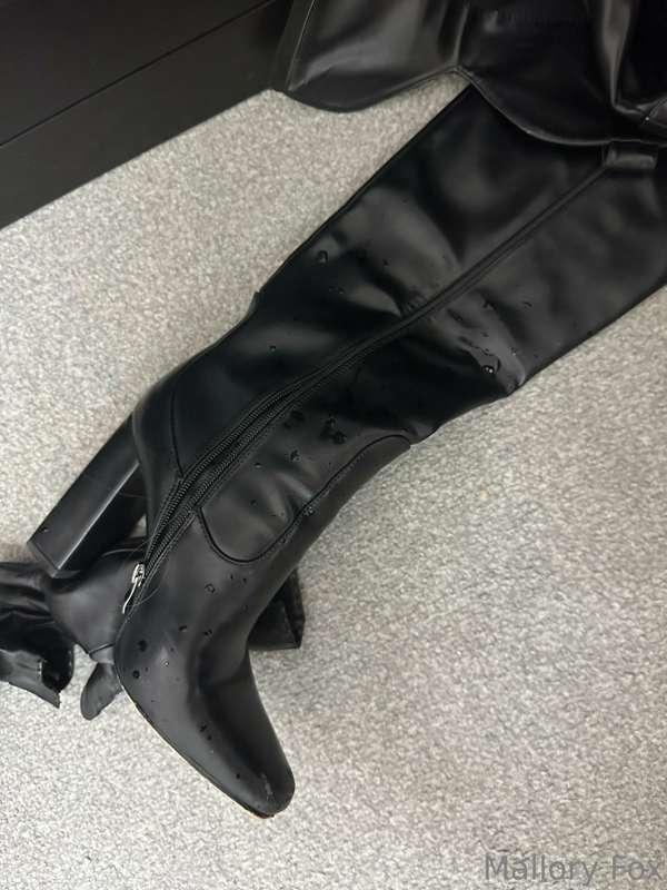 Squirted on my boots I was taking photos in, who’s licking i..