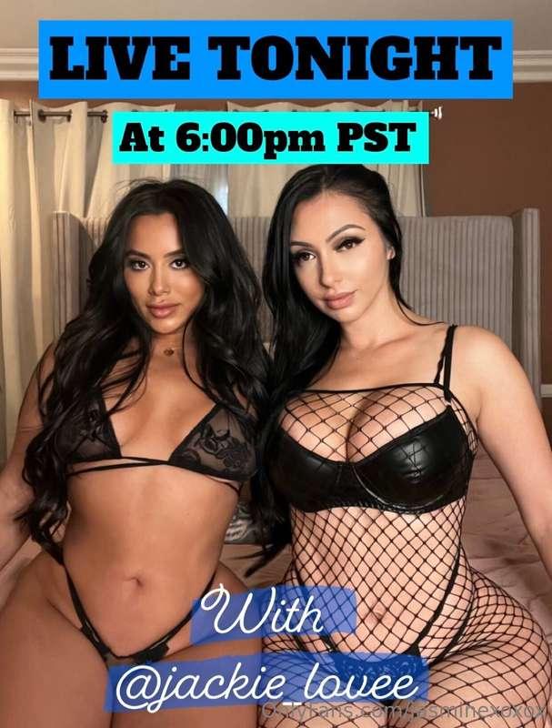 Join my G/G LIVE tonight at 6:00pm PST with @jackie_lovee 
w..