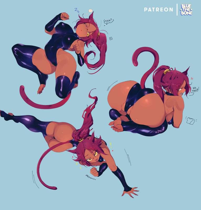 [ILLUSTRATION] Yoruichi Shihouin Cat Girl [BLEACH] // 5 ALTERNATE VERSIONS