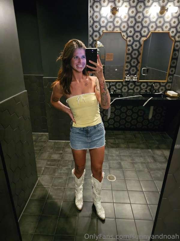 Photos hit different when your top slips down and your skirt..