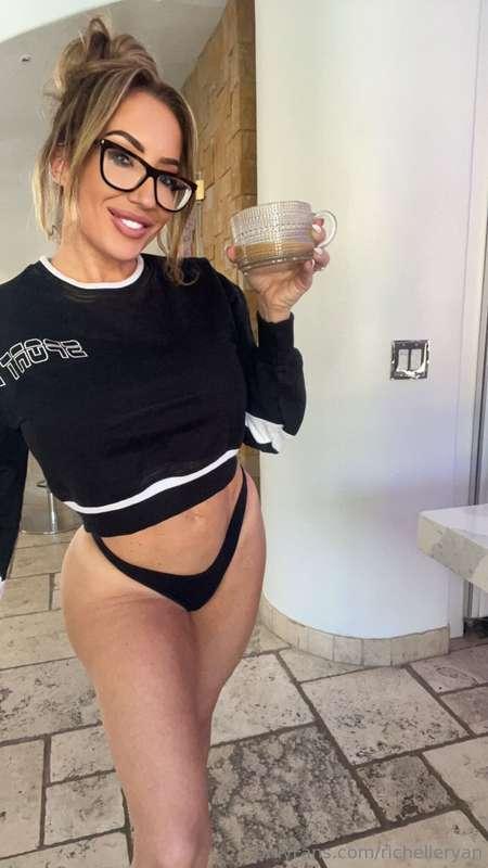 Coffee’s hot… but I promise, I’m hotter 😘Wanna start your da..