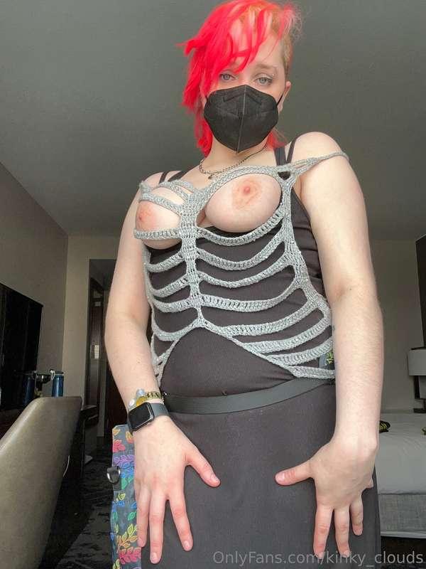 I love how hot I look in these ribcage tops I made! Do we wa..