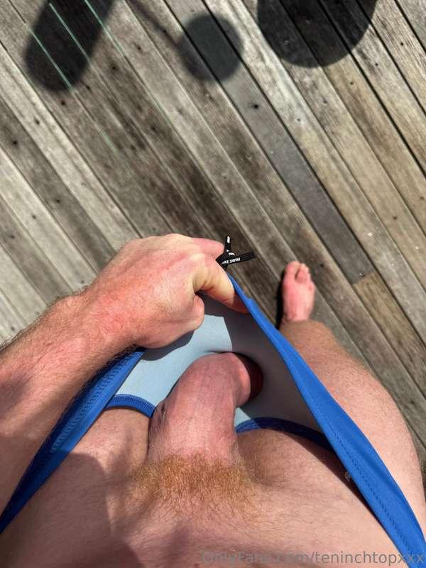 Squeezed into this Speedo 