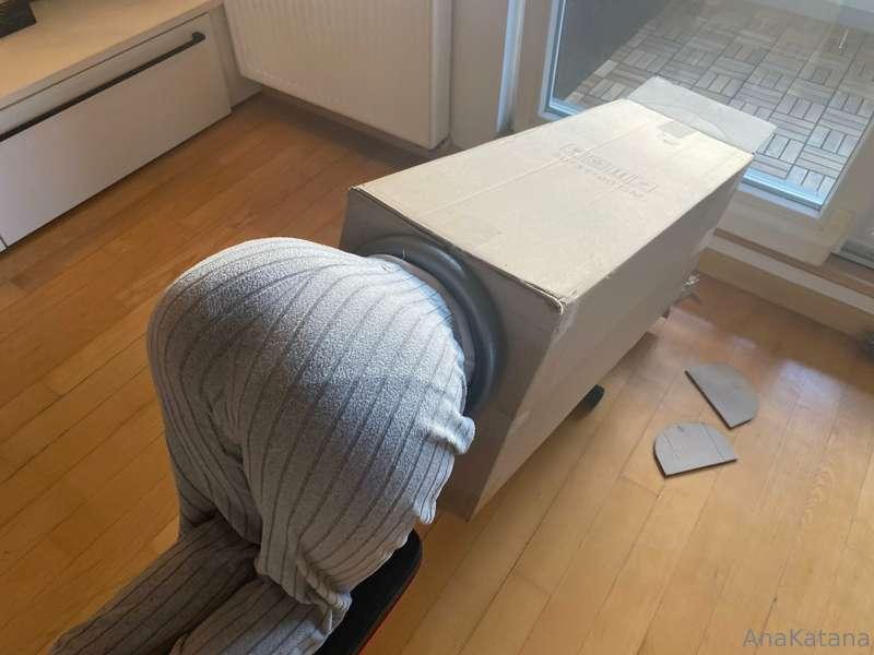 Cats when they get a box. 😂  I'm working on something really..