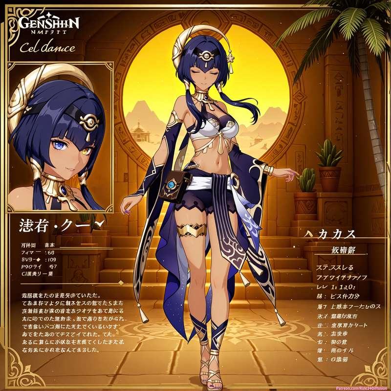 Candace of Genshin Impact Sexy Poses [Gen 2.5]
