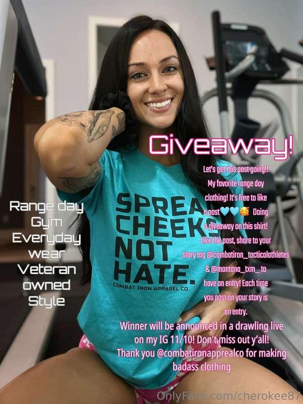 Giveway on this shirt!!!
For my OF lovies only I’m offering ..