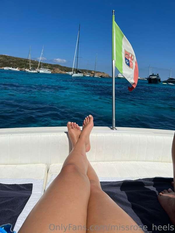 Sardinia 😍😍😍😍😍look at them pretty toes on that blue water