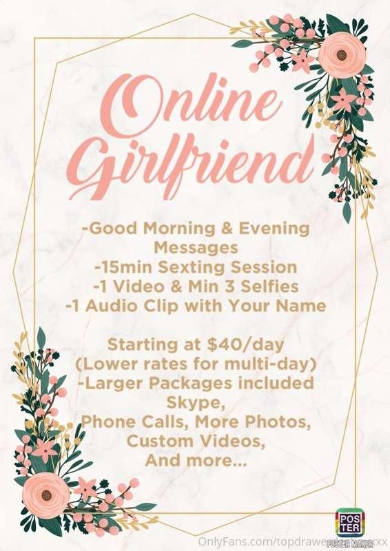 🌟Online Girlfriend Experience🌟 
Now I offer virtual girlfrie..