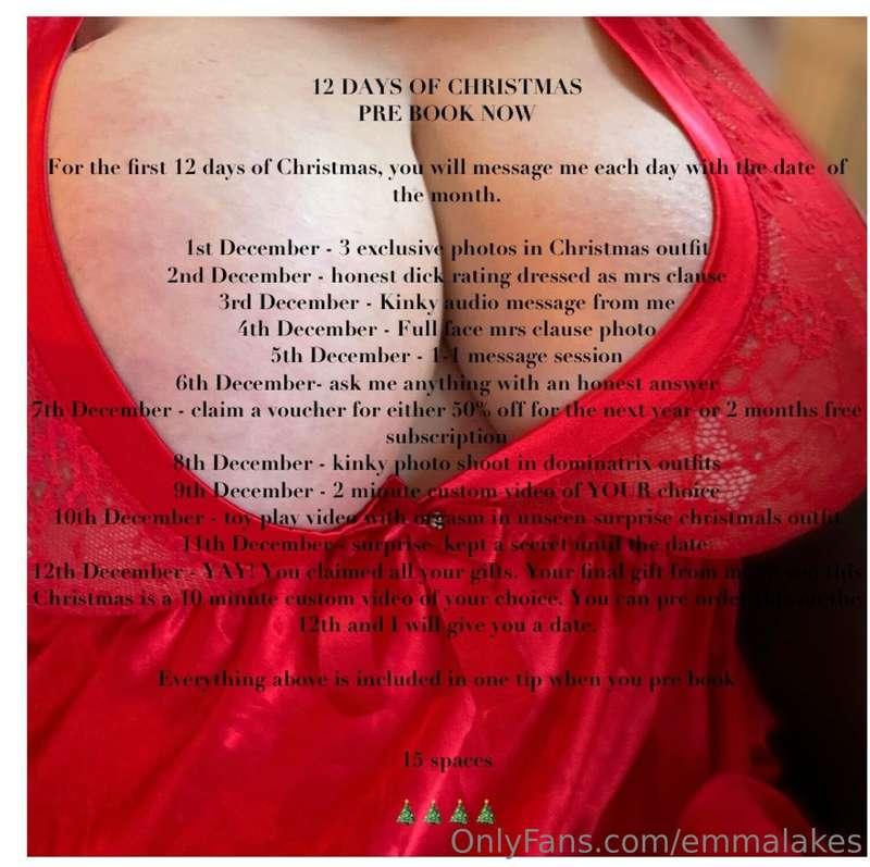 Today is your very last chance to book in for the 12 days of..