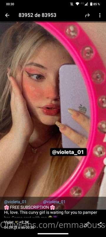 @violeta_01                @violeta_01 
🌸 FREE SUBSCRIPTION ..