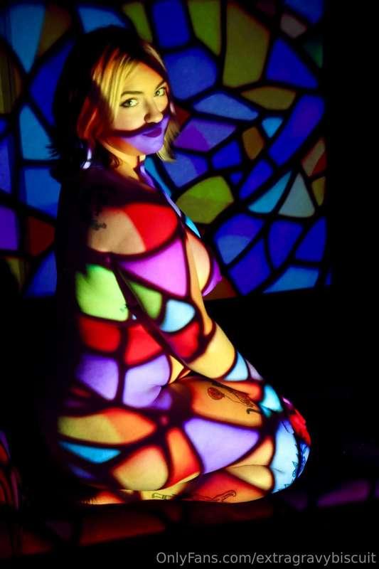Awesome mosaic projection shots. Literally became artwork ✨