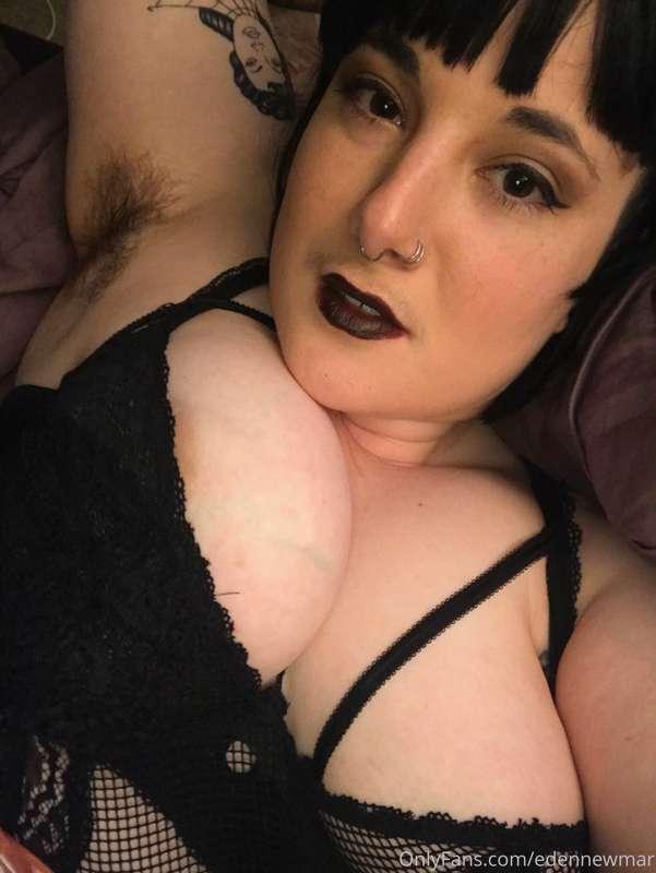 Titties peeking through the bustier, pussy out. I know you w..