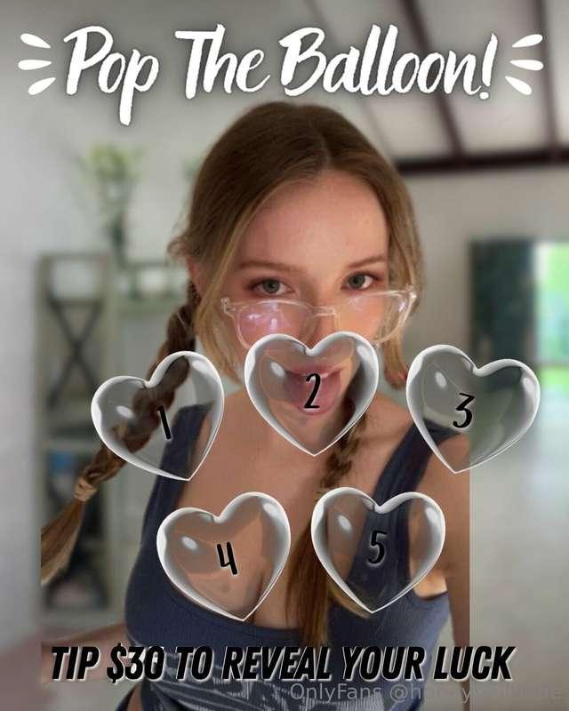 ***POP THE BALLOON!!!*** 🎈  Tip $30, send me a DM with the n..
