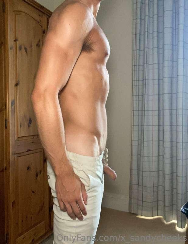 Poking out