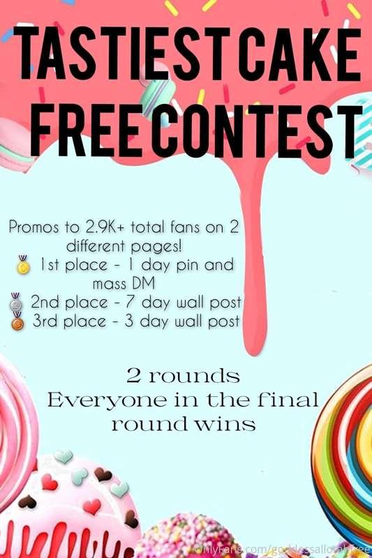 Free Contest

🎂 Do you have the tastiest cake? 🎂
***Open to ..