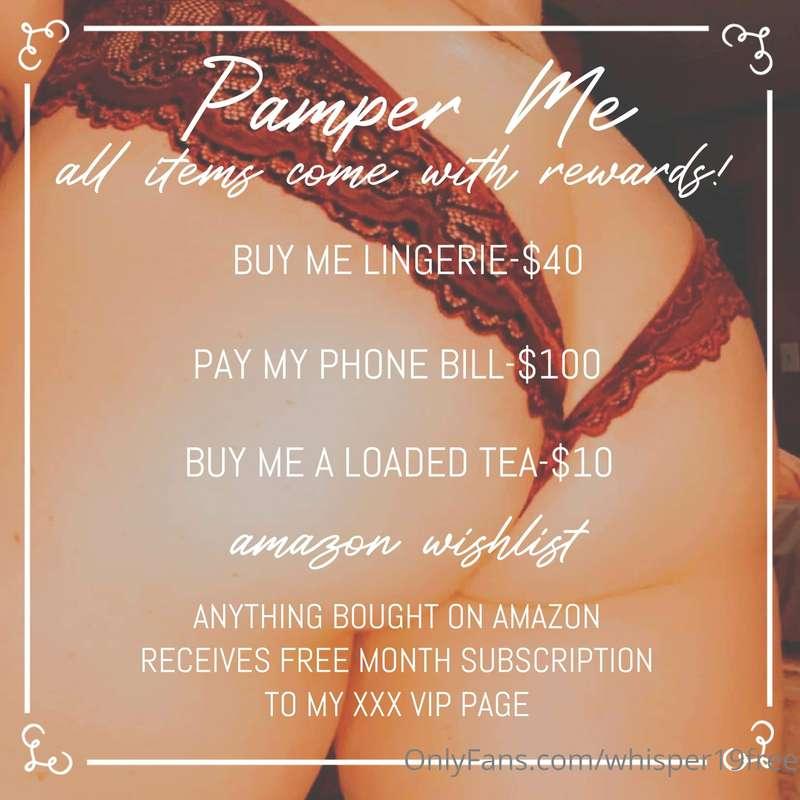 Pamper me 💋  I pinky promise I'll be good to you in return. ..