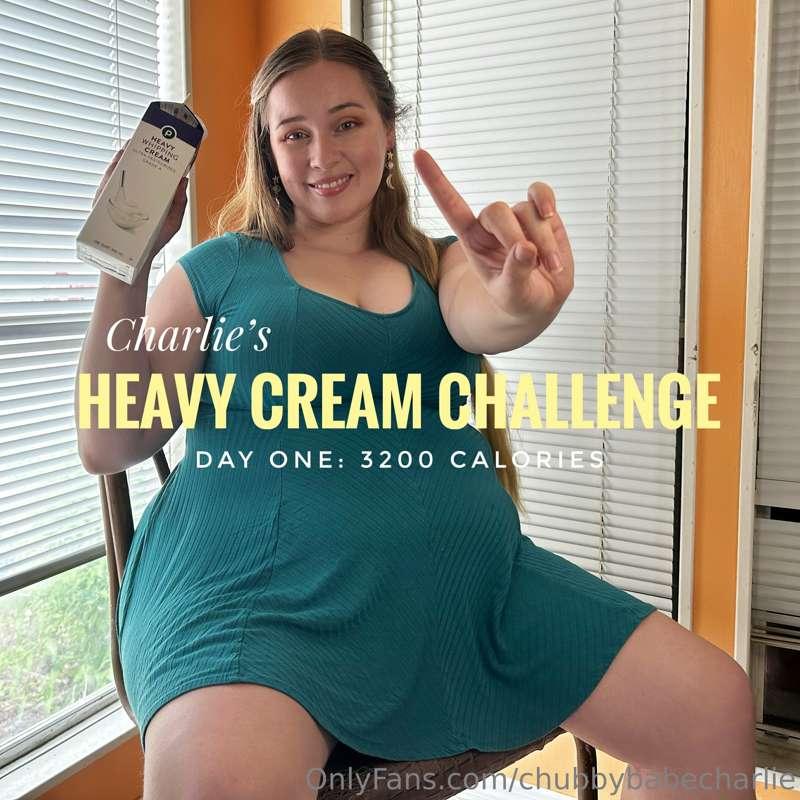 Heavy Cream Challenge— Day One 😋