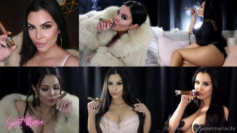Cigar smoking bundle.Includes of Maria's cigar smoking video..
