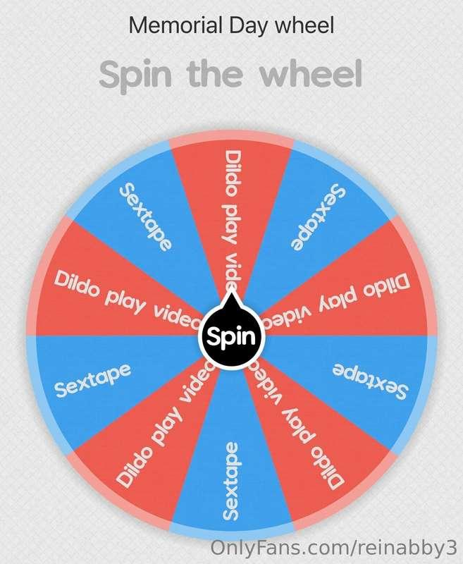 Tip $30 to spin the wheel & win one of these 2 options !!! >..
